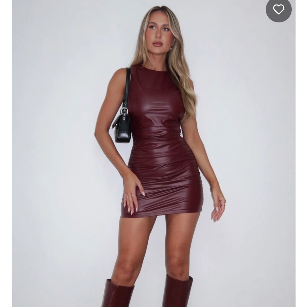 White Fox Boutique Burgundy Mini Dress